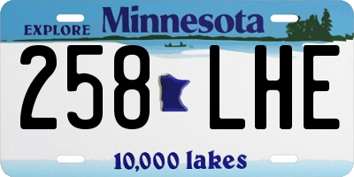 MN license plate 258LHE
