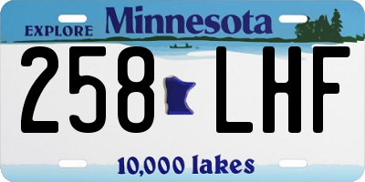 MN license plate 258LHF
