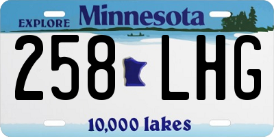 MN license plate 258LHG