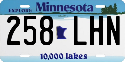 MN license plate 258LHN
