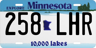 MN license plate 258LHR