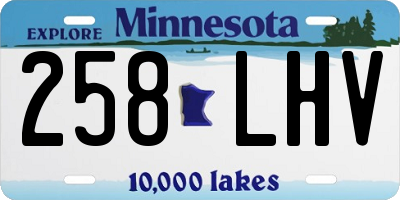 MN license plate 258LHV