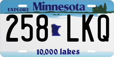 MN license plate 258LKQ