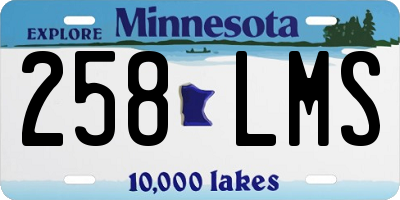 MN license plate 258LMS