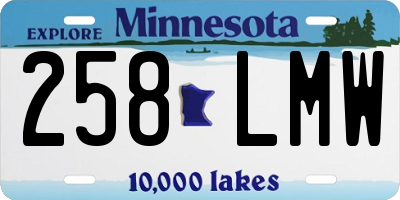 MN license plate 258LMW