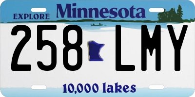 MN license plate 258LMY