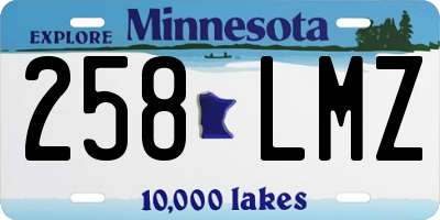MN license plate 258LMZ