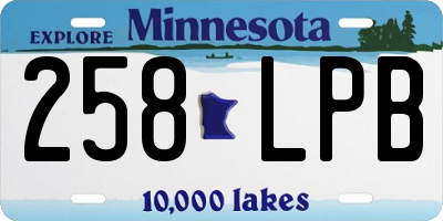 MN license plate 258LPB