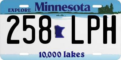 MN license plate 258LPH