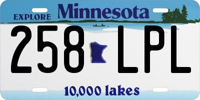 MN license plate 258LPL
