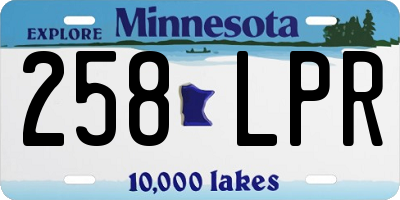 MN license plate 258LPR