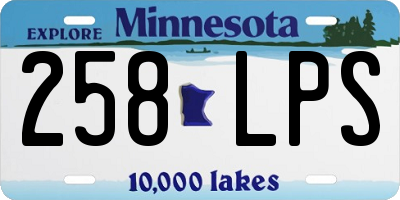 MN license plate 258LPS