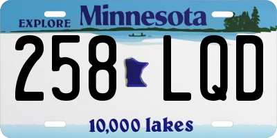 MN license plate 258LQD