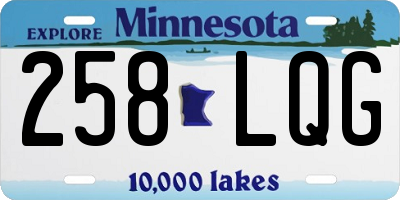 MN license plate 258LQG