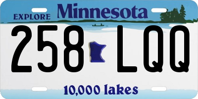 MN license plate 258LQQ
