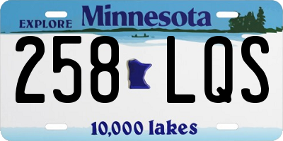 MN license plate 258LQS