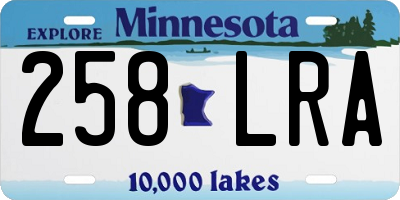 MN license plate 258LRA
