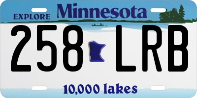 MN license plate 258LRB
