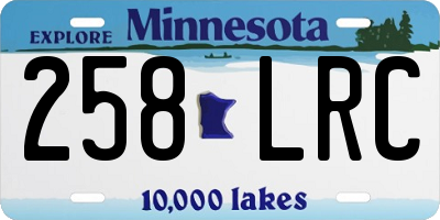 MN license plate 258LRC