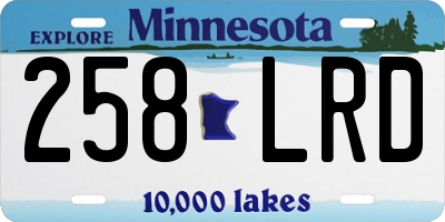 MN license plate 258LRD
