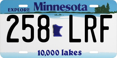 MN license plate 258LRF