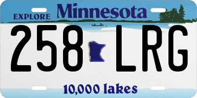 MN license plate 258LRG