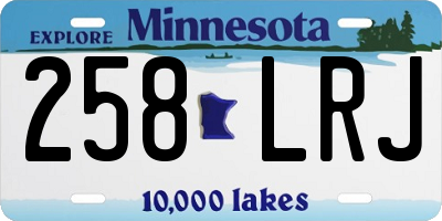 MN license plate 258LRJ