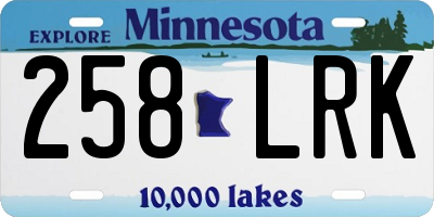 MN license plate 258LRK