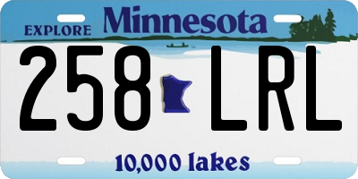 MN license plate 258LRL