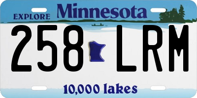 MN license plate 258LRM