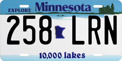 MN license plate 258LRN