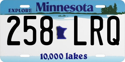 MN license plate 258LRQ