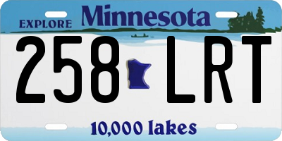 MN license plate 258LRT