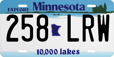 MN license plate 258LRW