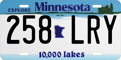 MN license plate 258LRY