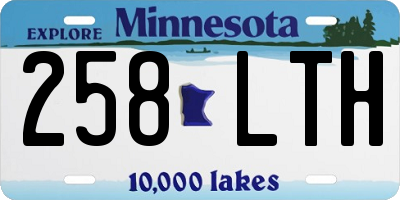 MN license plate 258LTH
