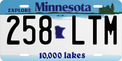 MN license plate 258LTM