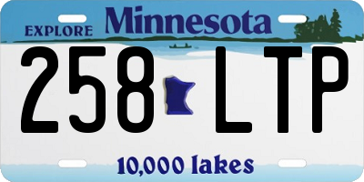 MN license plate 258LTP