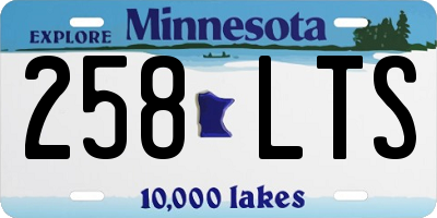 MN license plate 258LTS