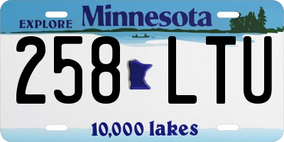 MN license plate 258LTU