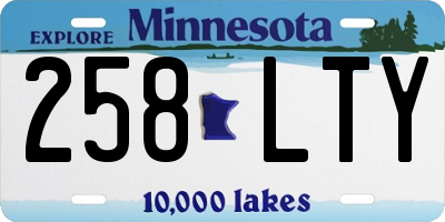 MN license plate 258LTY