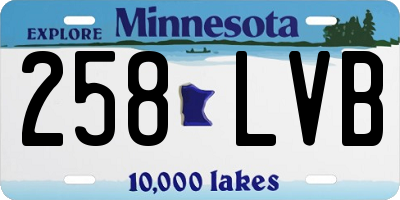 MN license plate 258LVB