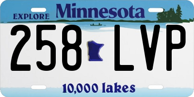 MN license plate 258LVP