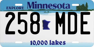MN license plate 258MDE