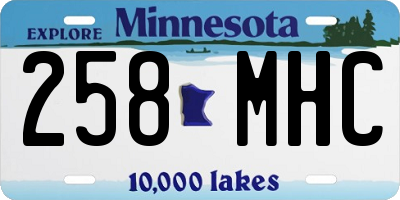 MN license plate 258MHC