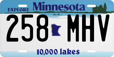 MN license plate 258MHV