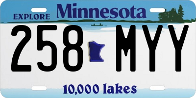 MN license plate 258MYY