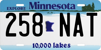 MN license plate 258NAT