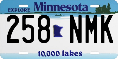 MN license plate 258NMK