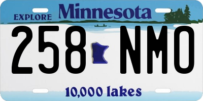 MN license plate 258NMO